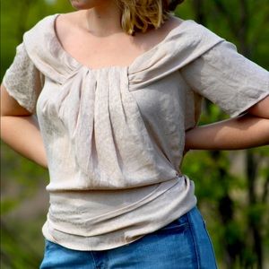 Cheetah print off the shoulder blouse